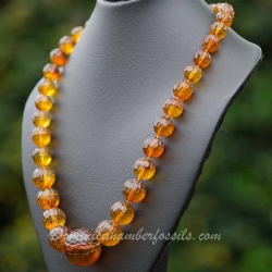 Antique Faceted Dominican Amber Collar 2