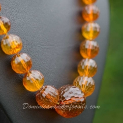 Antique Faceted Dominican Amber Collar 3