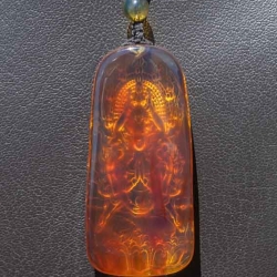 BAP1184 Burmese Amber Carving 4