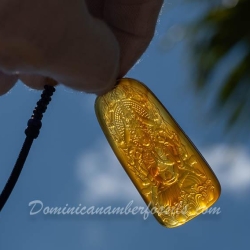 BAP1184 Burmese Amber Carving 7