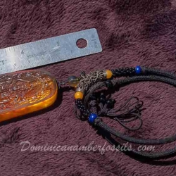 BAP1184 Burmese Amber Carving 8