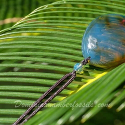 BAP1185 Ocean Blue Amber Pendant 9