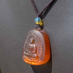 BAP1186 Burmese Amber Carving 2
