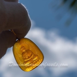 BAP1186 Burmese Amber Carving 7