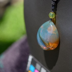 BAP1208 Blue  Green Amber Pendant 2