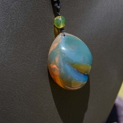BAP1208 Blue  Green Amber Pendant 3
