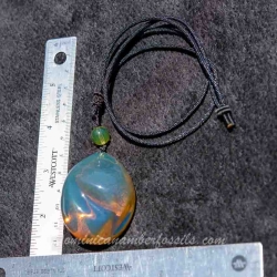 BAP1208 Blue  Green Amber Pendant 5