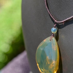 BAP1209 Green  Blue Amber Pendant 5