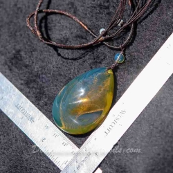 BAP1209 Green  Blue Amber Pendant 7