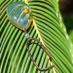 BAP1209 Green  Blue Amber Pendant 8