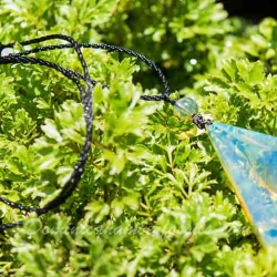 BAP826 Blue Amber Pendant 10