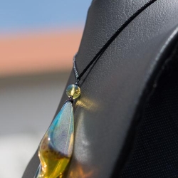 BAP826 Blue Amber Pendant 4