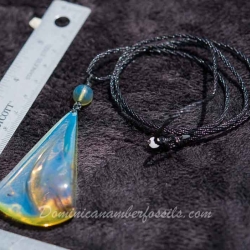 BAP826 Blue Amber Pendant 6