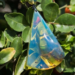 BAP826 Blue Amber Pendant 7