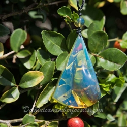 BAP826 Blue Amber Pendant 8