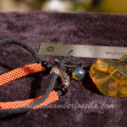 BAP898 Gold Green Massive Amber Pendant 6
