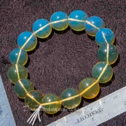 BAP970 Dominican Amber Bracelet Blue And Green 2
