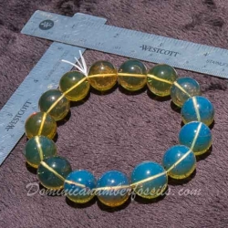 BAP970 Dominican Amber Bracelet Blue And Green 3