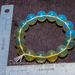 BAP970 Dominican Amber Bracelet Blue And Green