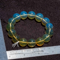 BAP970 Dominican Amber Bracelet Blue And Green 6