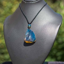 BAP Spotty Dominican Blue Amber Talisman 12