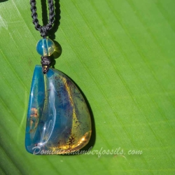 BAP Spotty Dominican Blue Amber Talisman 4