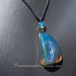 BAP Spotty Dominican Blue Amber Talisman 8