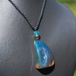 BAP Spotty Dominican Blue Amber Talisman 9