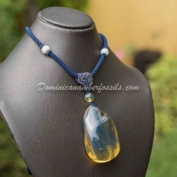 Bicolor Dominican Amber Pendant 11