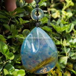 Blue Amber Pendant Authentic Dominican Amber 3
