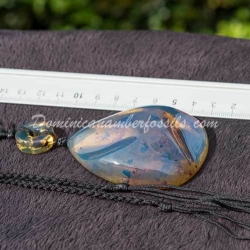 Blue Amber Pendant Authentic Dominican Amber 4