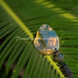 Blue Pendant With Green Spots 3