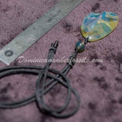 Blue Pendant With Green Spots 6