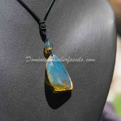 Blue Pendant With Green Spots 7
