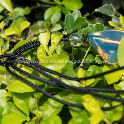 Blue Vivid Dominican Amber Pendant 2