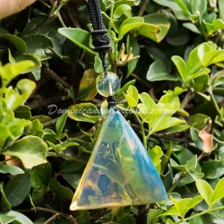 Blue Vivid Dominican Amber Pendant 5