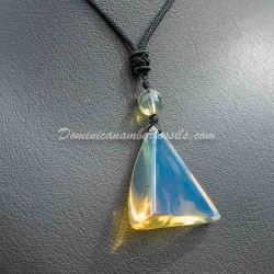 Blue Vivid Dominican Amber Pendant 8
