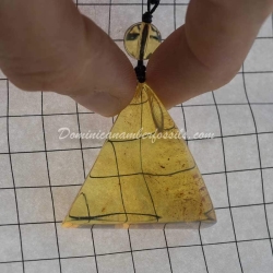 Blue Vivid Dominican Amber Pendant