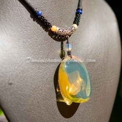 Bluis Green Amber Pendant 7