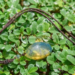 Bluish Green Amber Amulet Style Pendant 2