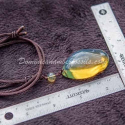 Bluish Green Amber Amulet Style Pendant 6