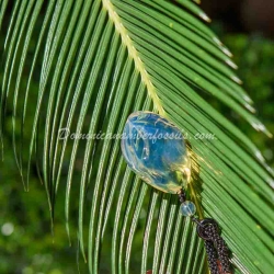 Clear Blue Amber Pendant 3