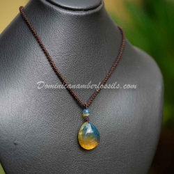Clear Dominican Amber Necklace 11