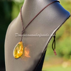 Clear Yellow Amulet Style Pendant 7