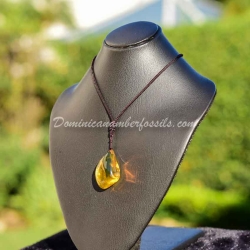 Clear Yellow Amulet Style Pendant 8