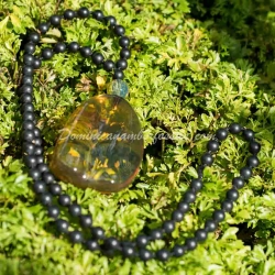 Cognac Green Pendant 3