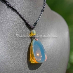 Crystal Clear Bluish Green Pendant 6