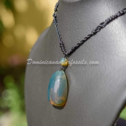 Crystal Clear Bluish Green Pendant 8