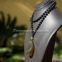 Crystal Clear Cognac Green Pendant 7