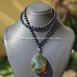 Crystal Clear Cognac Green Pendant 9